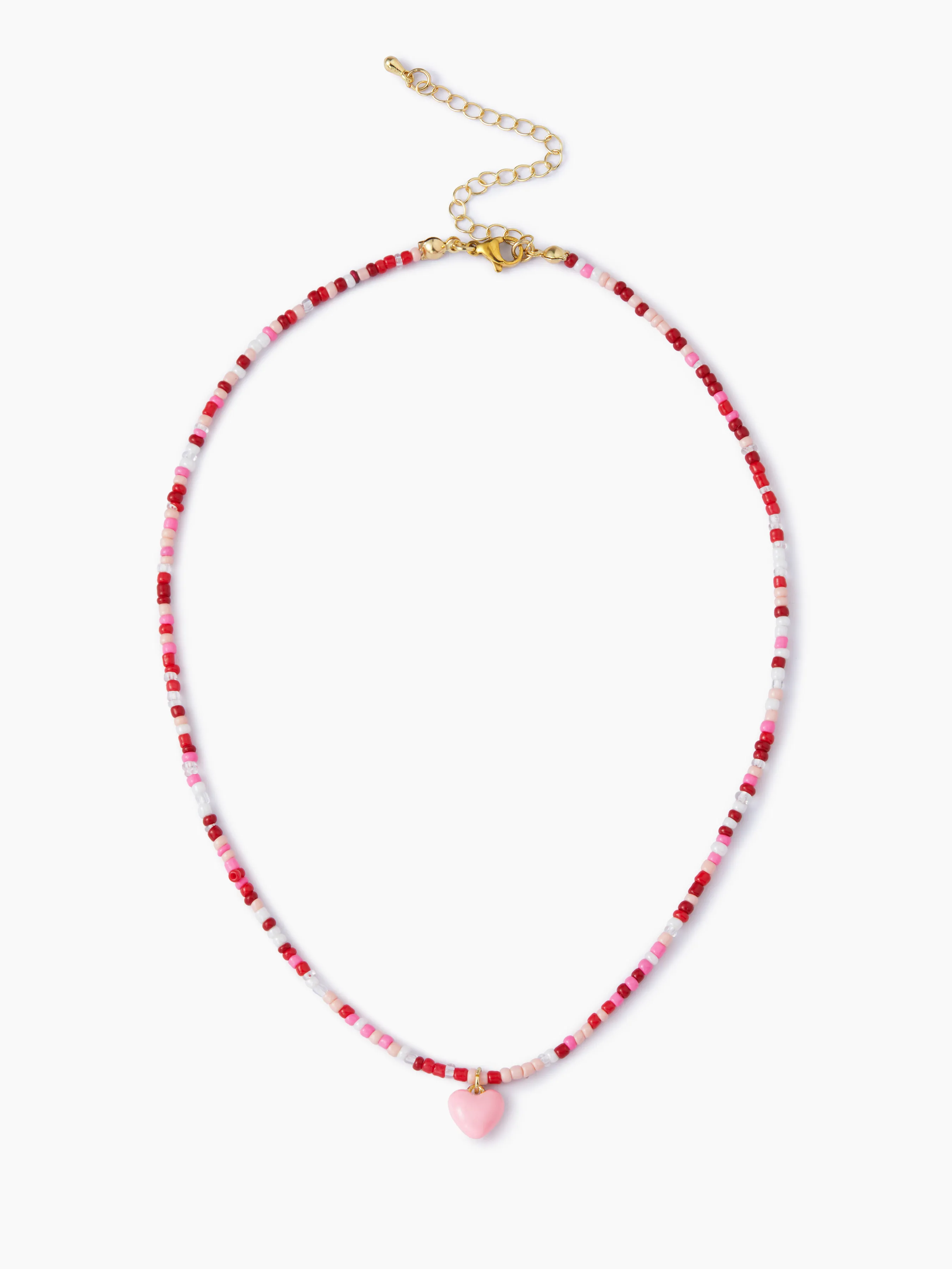 Collar de cuentas con forma de corazón