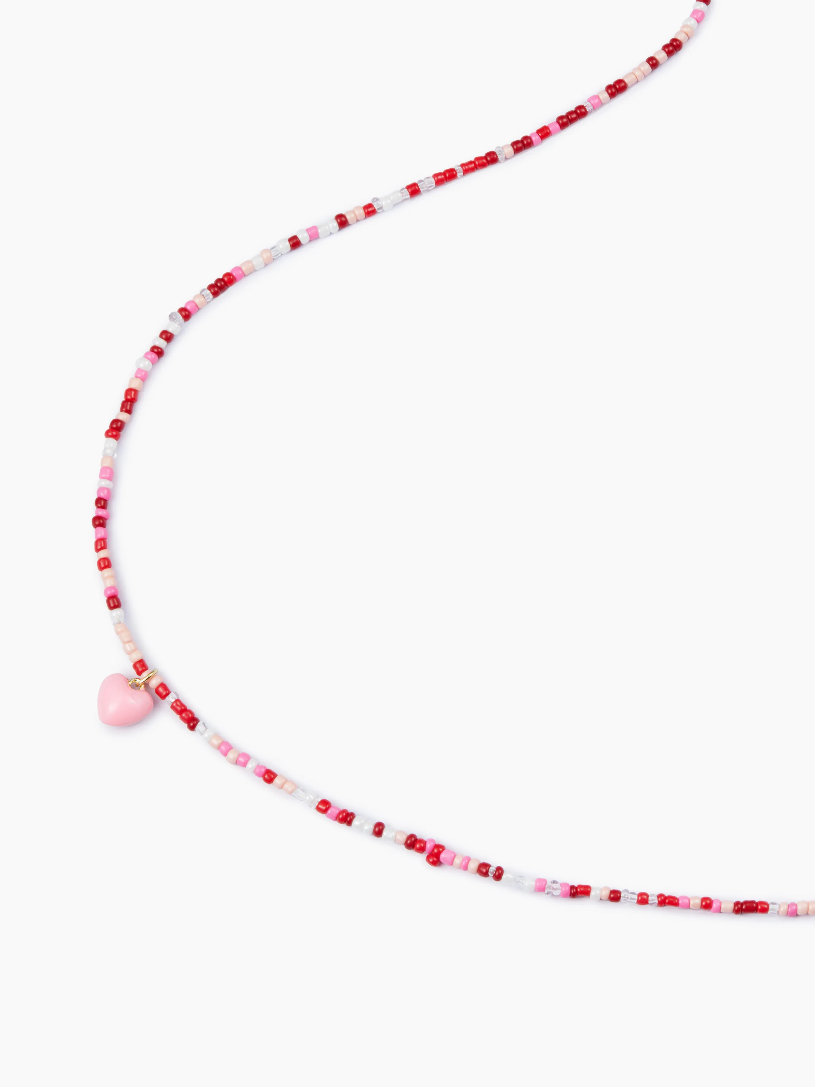 Collar de cuentas con forma de corazón