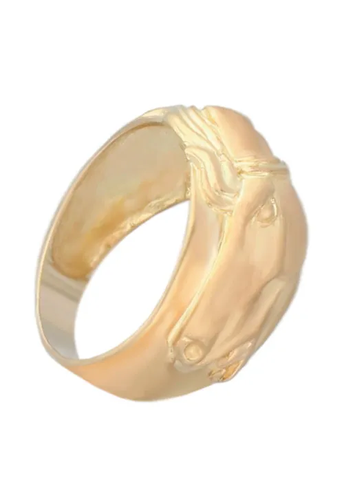 CONJUNTO ORO 18K PENDIENTES Y SORTIJA CABALLOS 001_0440051