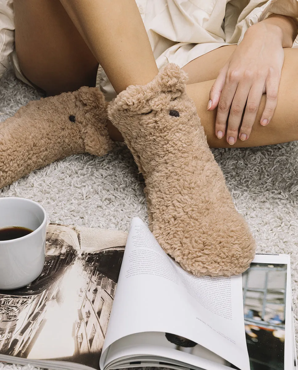 Dearfoams 60549 Calcetines deslizantes flurry animales para mujer en lattee