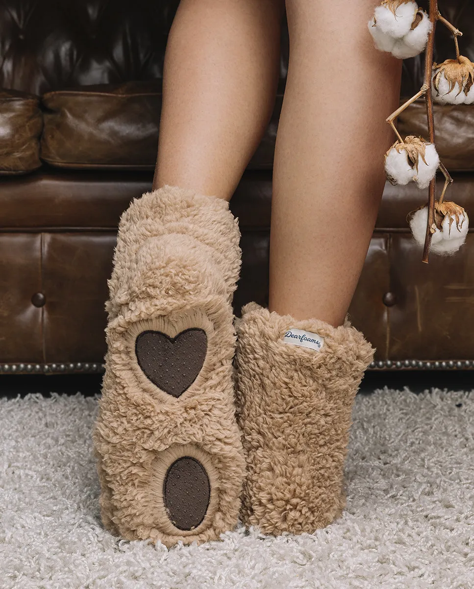 Dearfoams 60549 Calcetines deslizantes flurry animales para mujer en lattee