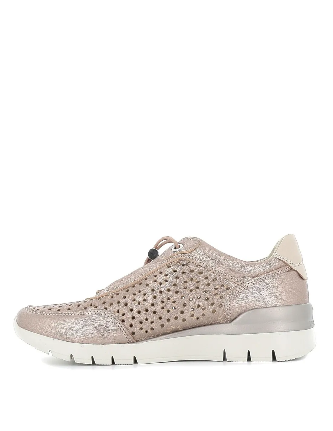 Deportiva de piel elegante para mujer plateada Pikolinos