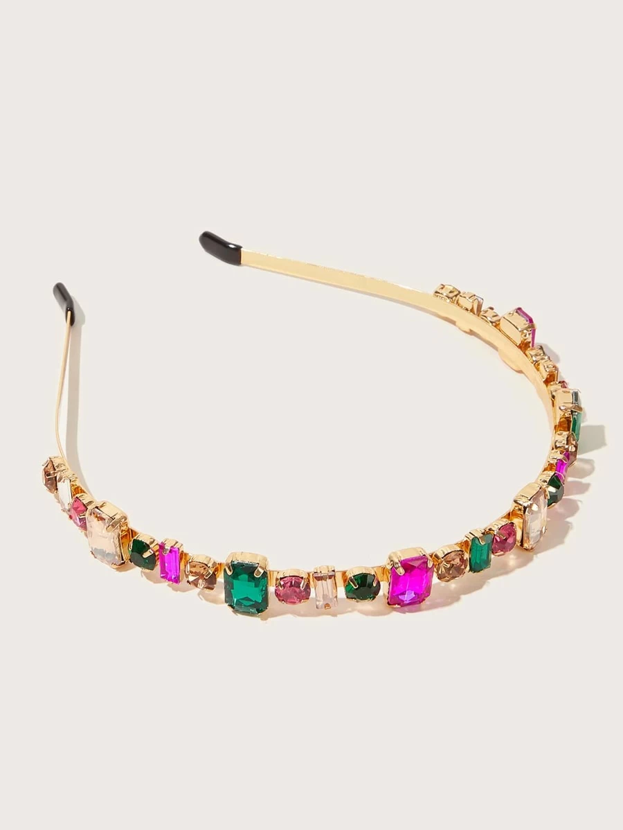 Diadema con cristales multicolor