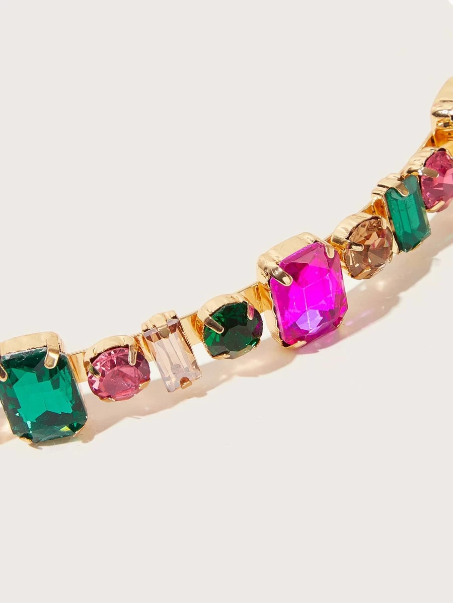 Diadema con cristales multicolor