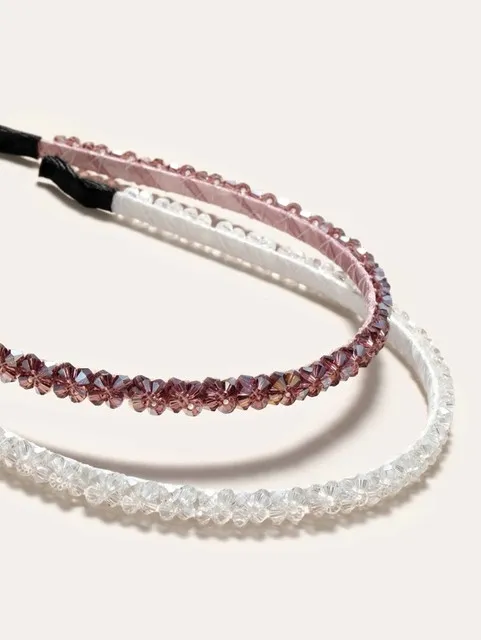 Diadema con cristales rosa S
