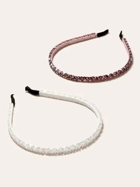 Diadema con cristales rosa S