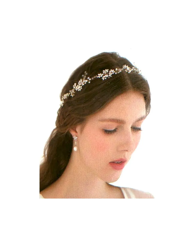 DIADEMS PLATEADAS DE BODA ESTILO GRIEGO PARA SU PEINADO
