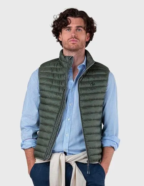 El ganso Chaleco Acolchado verde para hombre