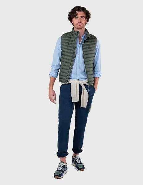 El ganso Chaleco Acolchado verde para hombre