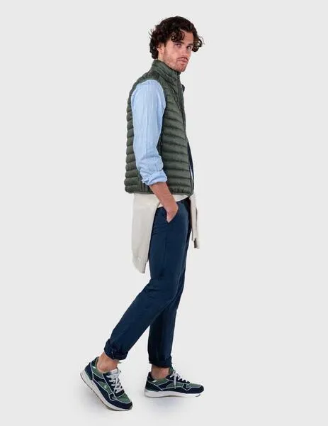 El ganso Chaleco Acolchado verde para hombre