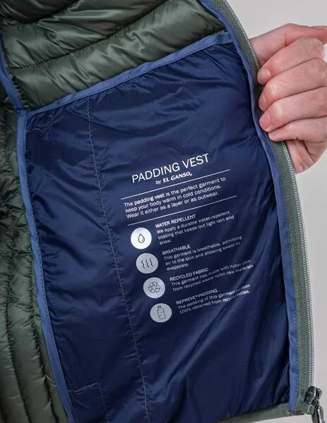 El ganso Chaleco Acolchado verde para hombre