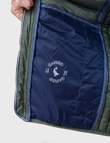 El ganso Chaleco Acolchado verde para hombre
