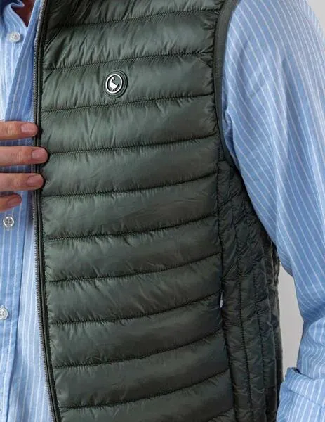 El ganso Chaleco Acolchado verde para hombre