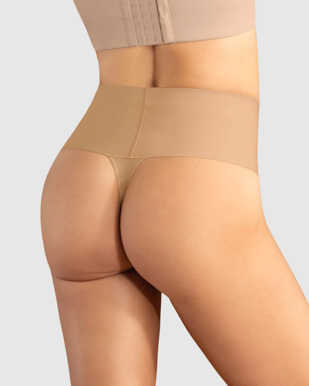 Faja pantalón brasilera con fajón ancho de compresión fuerte tiro alto