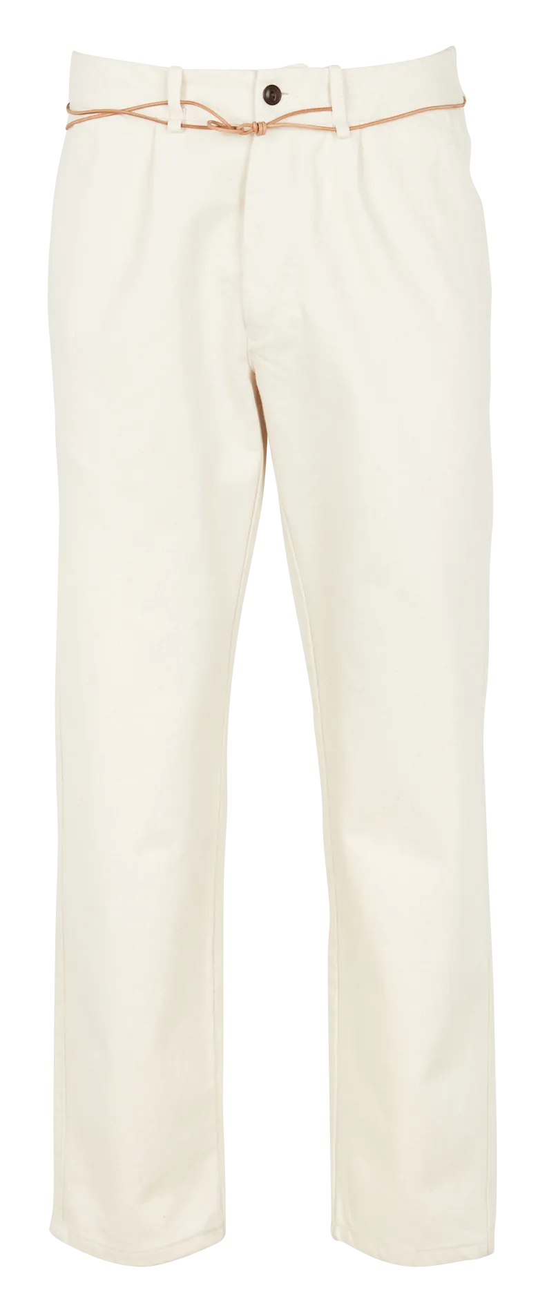 GREEN BOSSA  PANTALóN RECTO DE ALGODóN EN BLANCO