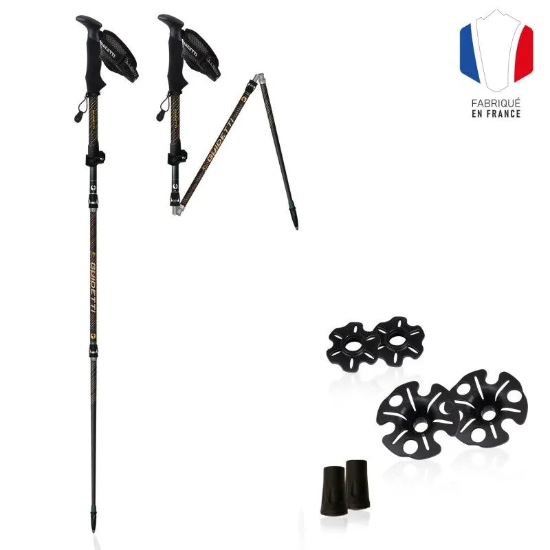 Guidetti Flashlock Bastones de carbono ámbar