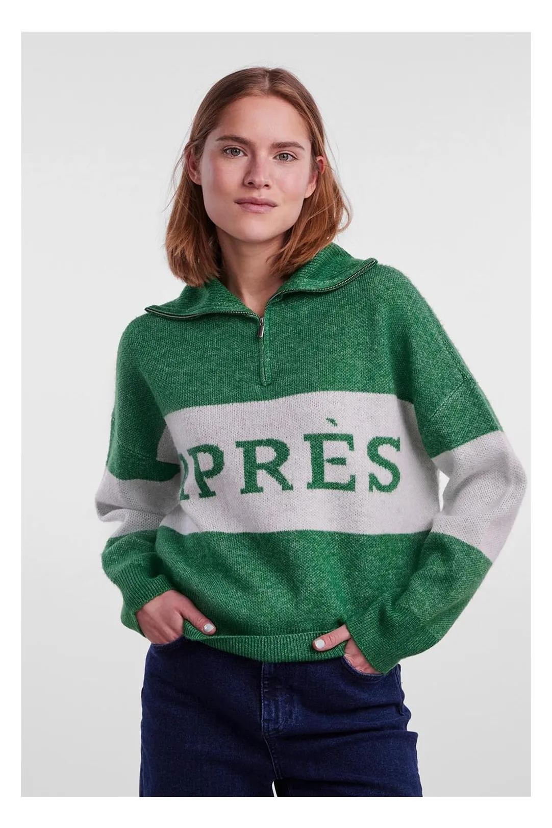 JERSEY LETRAS MUJER PCJORDA VERDE