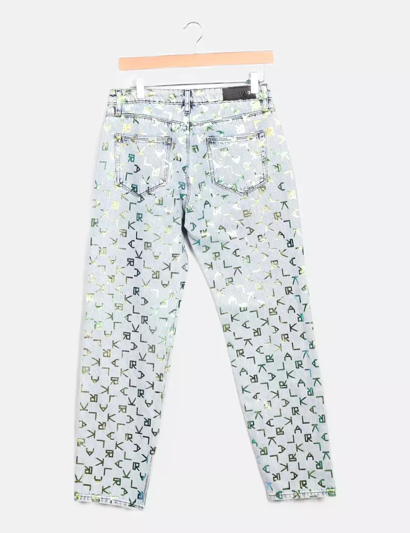Karl Lagerfeld Jeans denim estampado letras