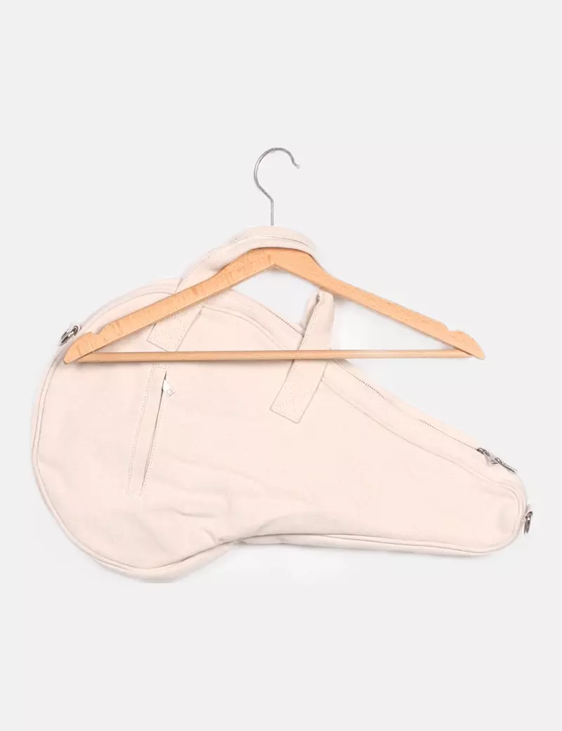 LES DEUX Bolso raqueta beige claro estampado letras