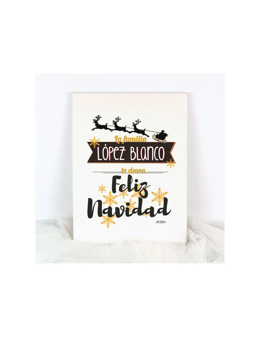 Lienzo personalizado Navidad Trineo de Mi Pipo