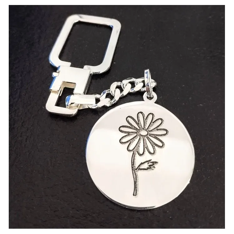 Llavero personalizado medalla de plata