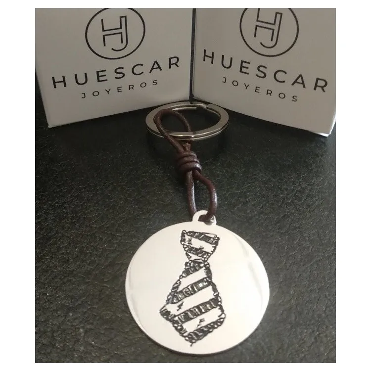 Llavero personalizado medalla de plata