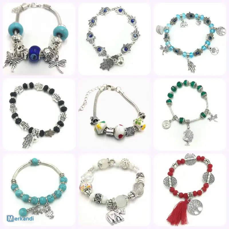 LOTE DE PULSERAS ESTILO PANDORA  VARIADO Y DE ALTA CALIDAD PARA NEGOCIOS
