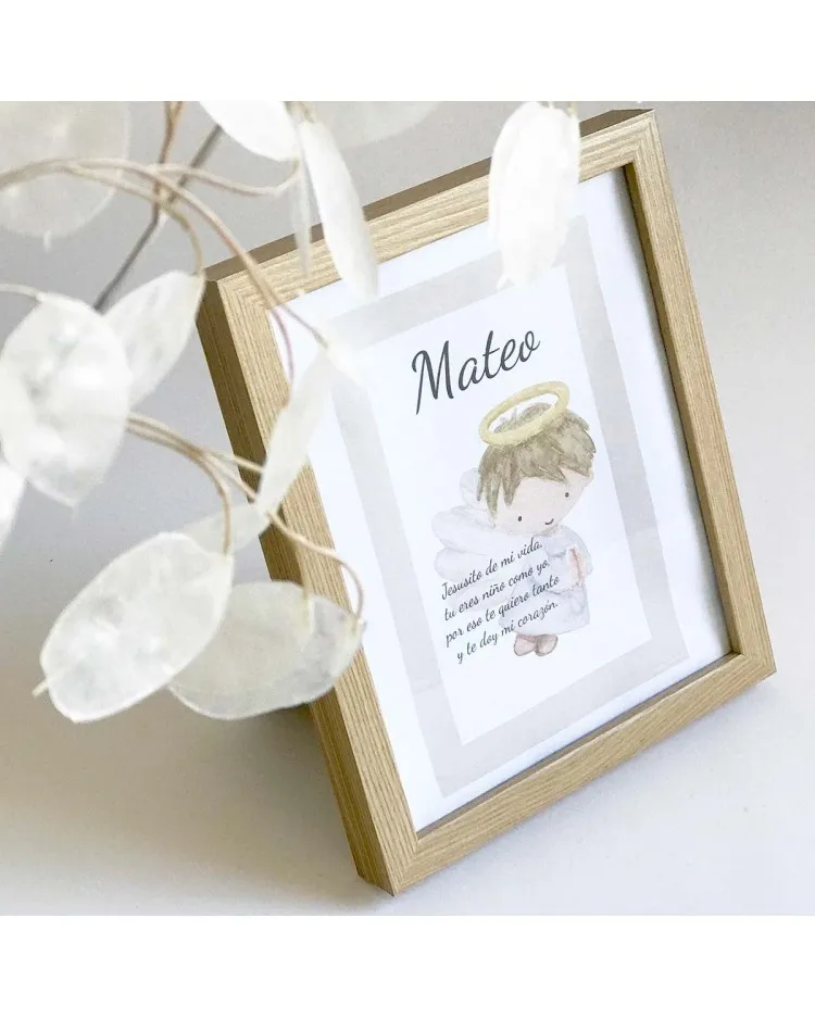 Lámina personalizada para Bautizo Angelito