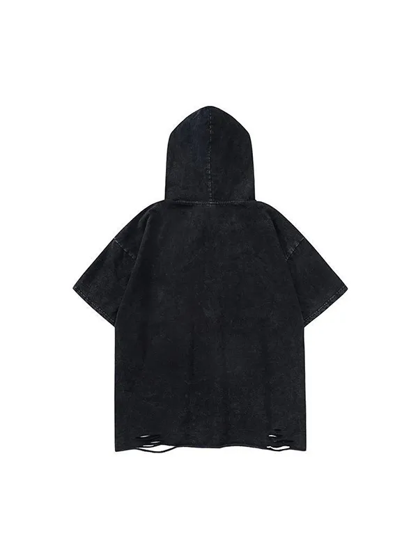Manga corta con estampado de palmeras estilo oscuro de Little Devil