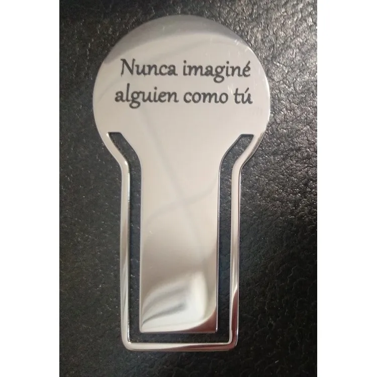 Marcapaginas notas musicales personalizado acero inoxidable