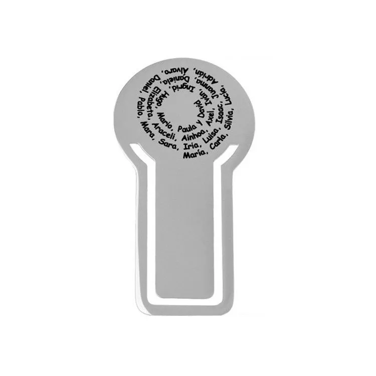 Marcapaginas notas musicales personalizado acero inoxidable