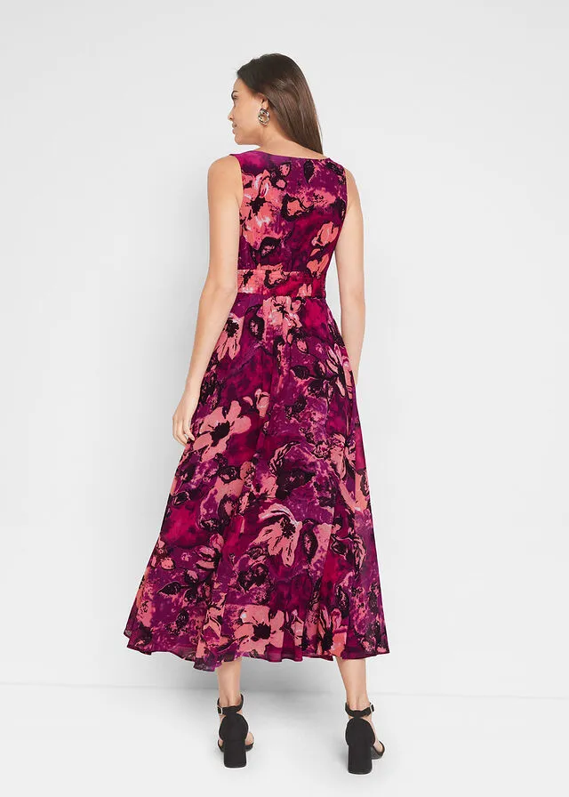 Maxivestido con estampado tropical Uva de flores