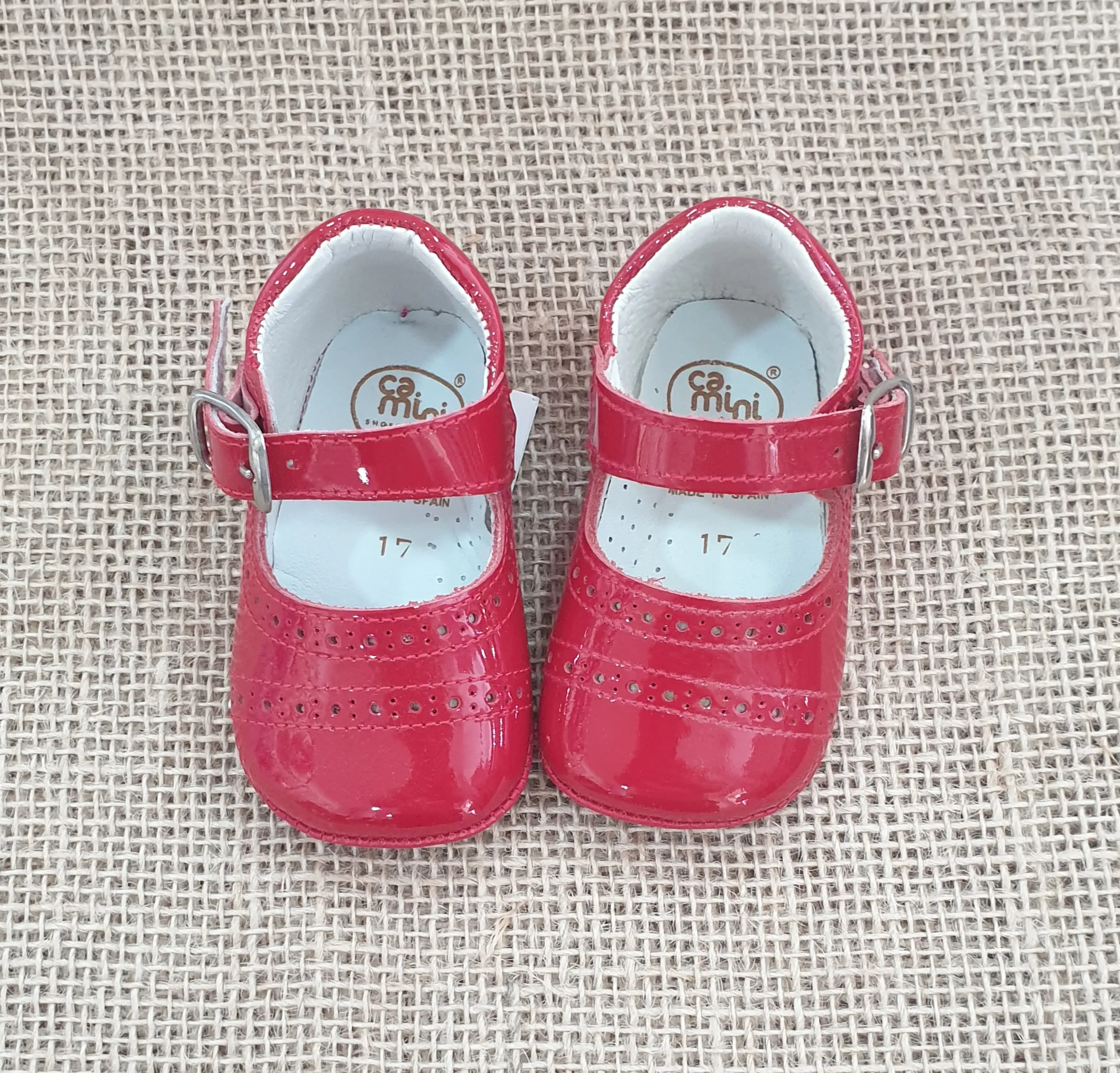 Mercedita charol sin suela piel P020264 Rojo