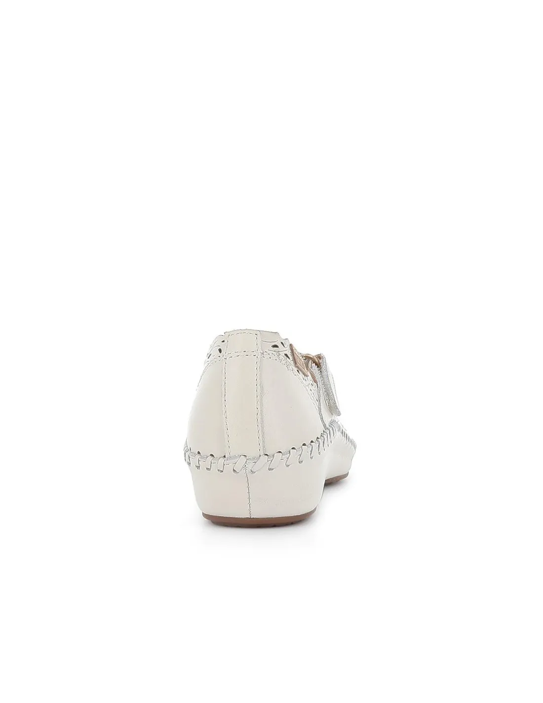 Merceditas de piel elegante calada para mujer brandy Pikolinos