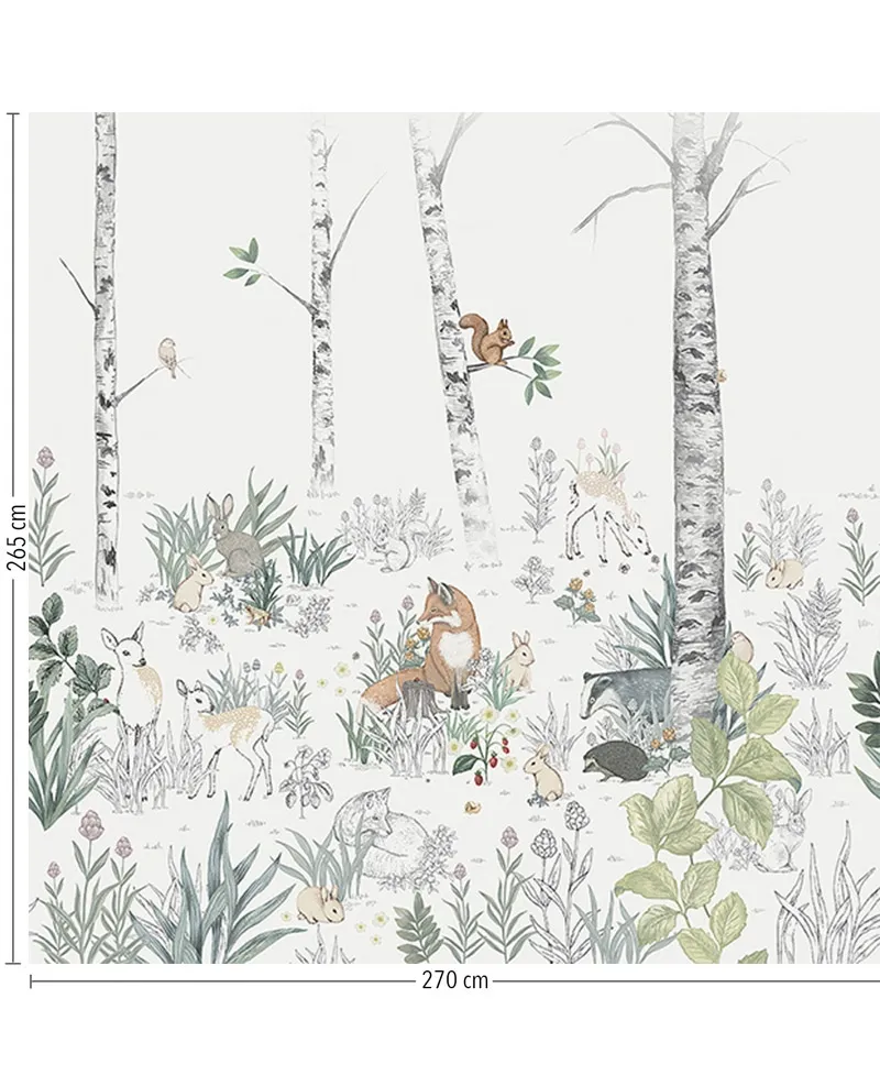 Mural Infantil Magic Forest Borastapeter