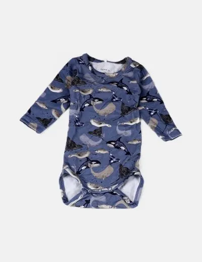 Name it Body azul estampado animales marinos