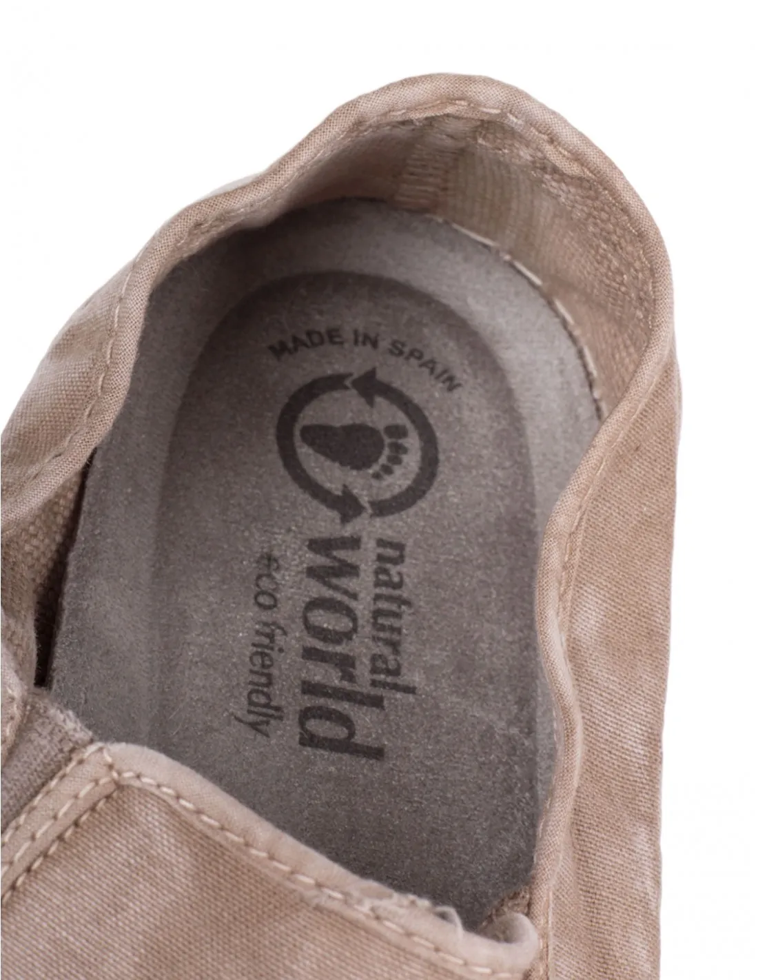 NATURAL WORLD ZAPATILLAS SLIPON BEIGE