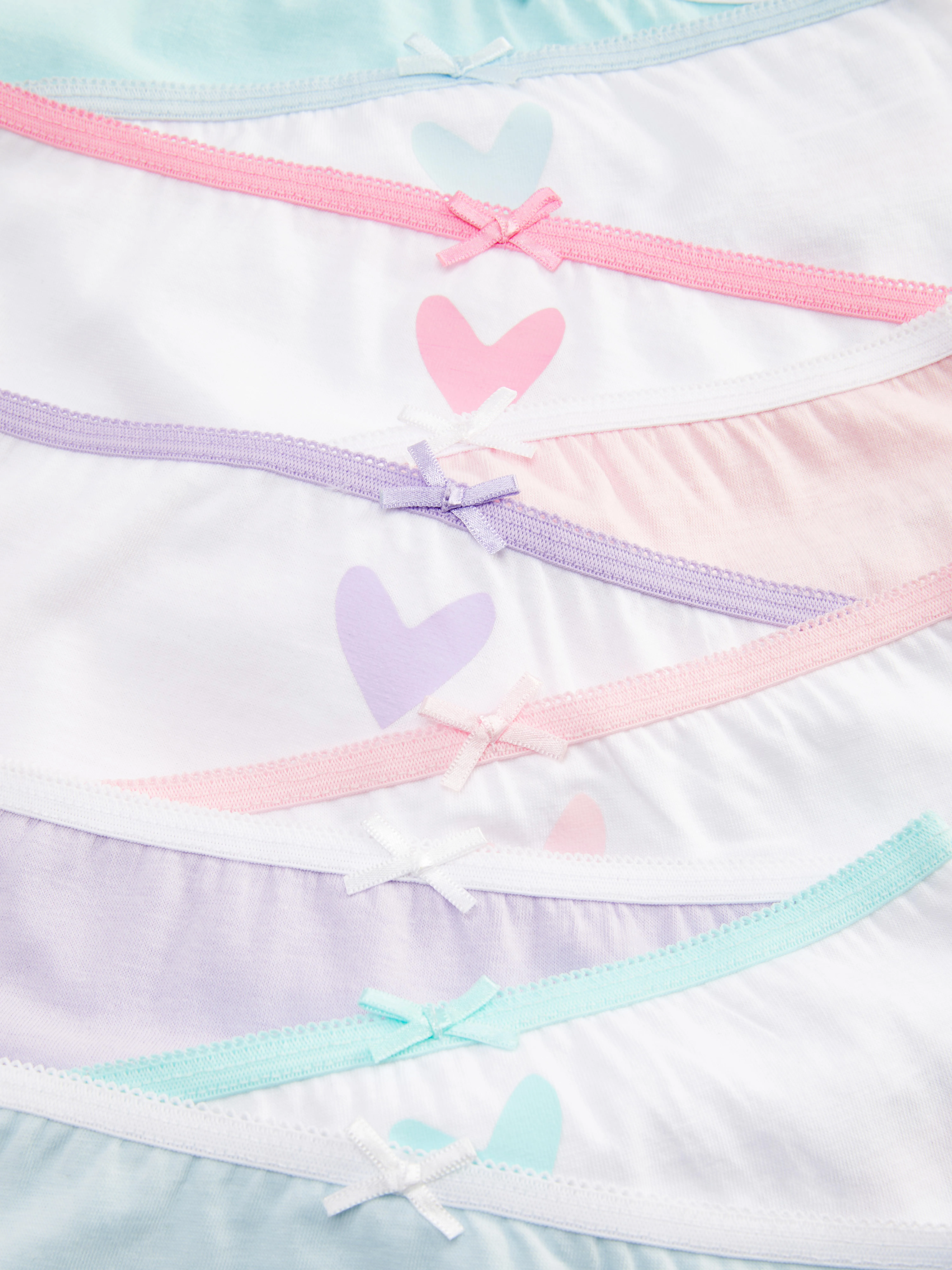 Pack de 10 braguitas con estampado de corazones