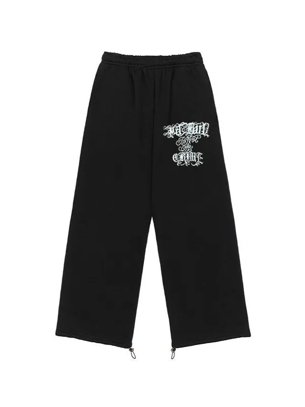 Pantalones deportivos con estampado de letras Hip Pop