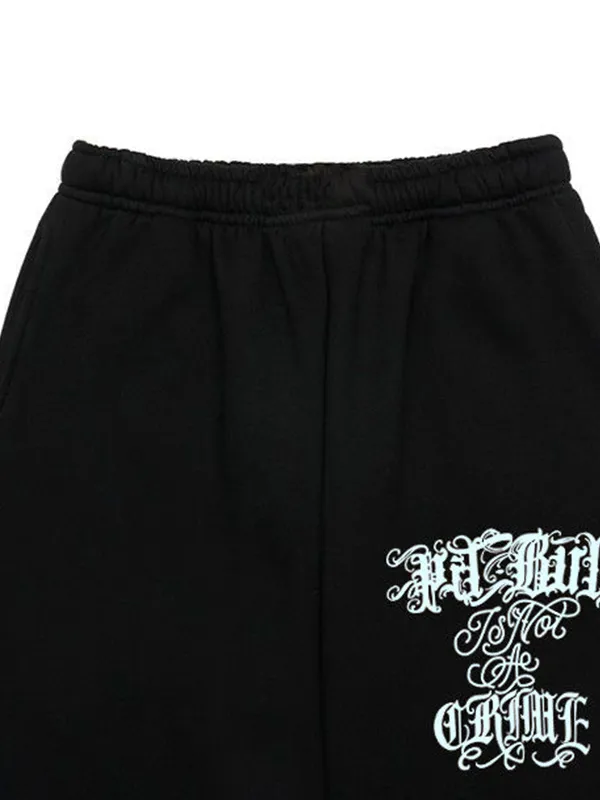 Pantalones deportivos con estampado de letras Hip Pop