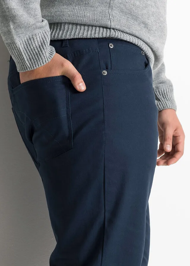 Pantalones térmicos, elásticos y rectos de corte regular Azul marino