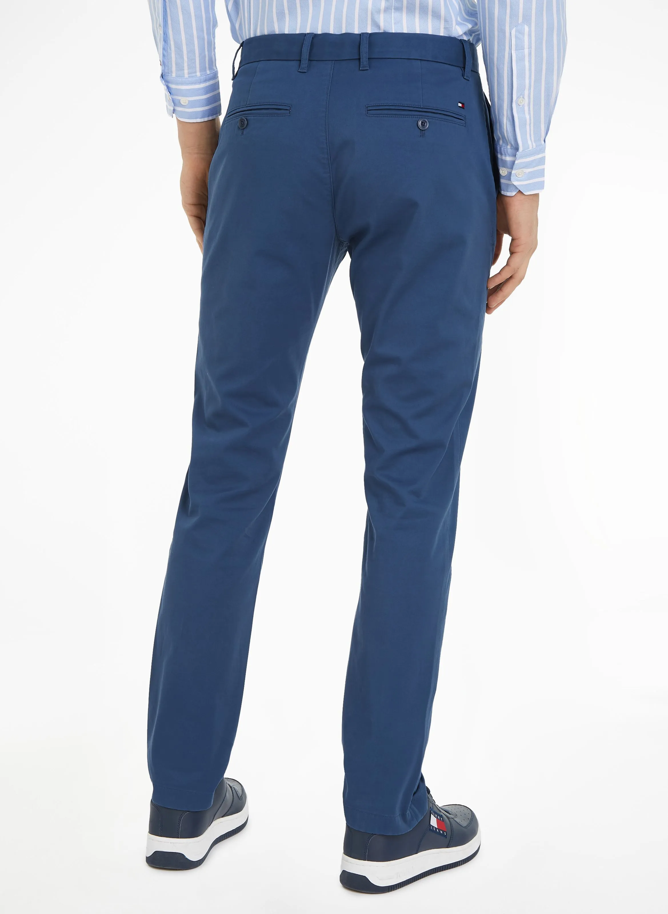 Pantalón chino de algodón orgánico en azul