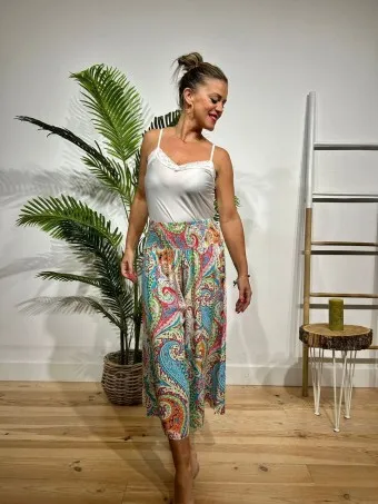 Pantalón Culotte Cachemires LAYLAH Multicolor