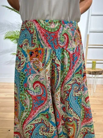 Pantalón Culotte Cachemires LAYLAH Multicolor