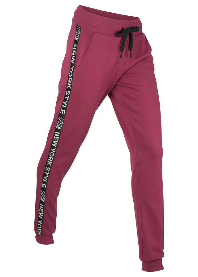 Pantalón de chándal con estampado Rojo azalea