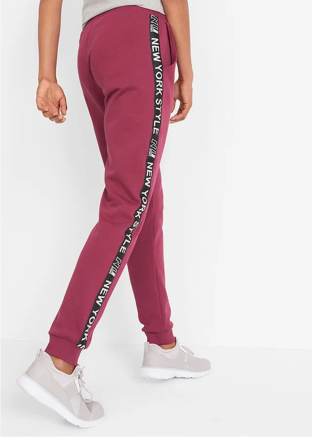 Pantalón de chándal con estampado Rojo azalea