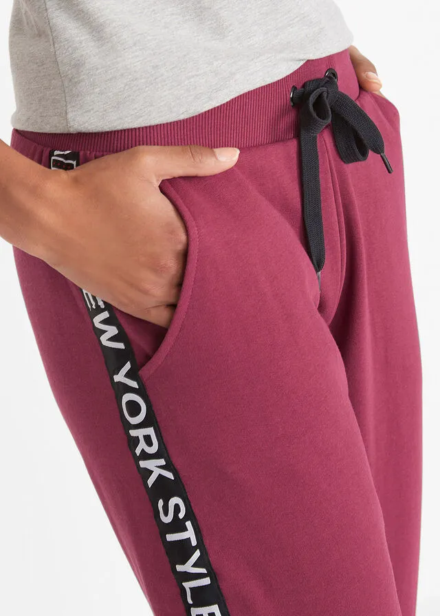 Pantalón de chándal con estampado Rojo azalea