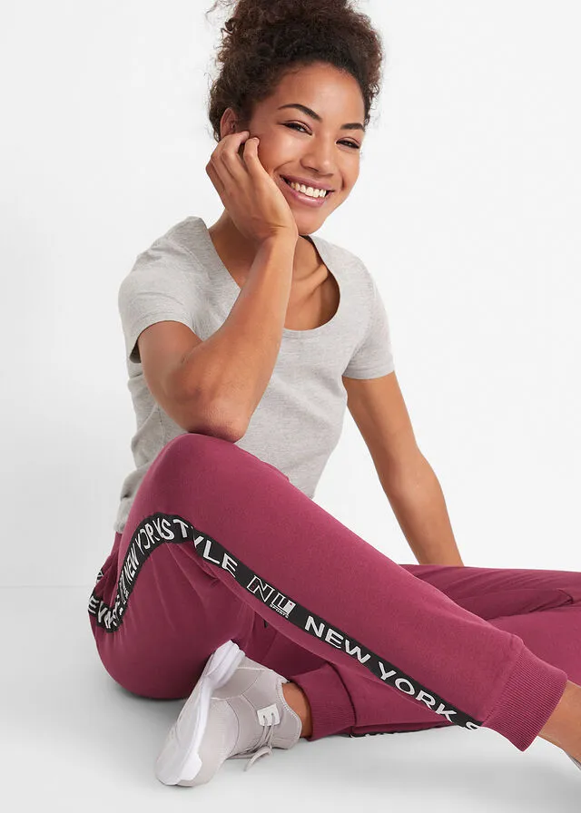 Pantalón de chándal con estampado Rojo azalea