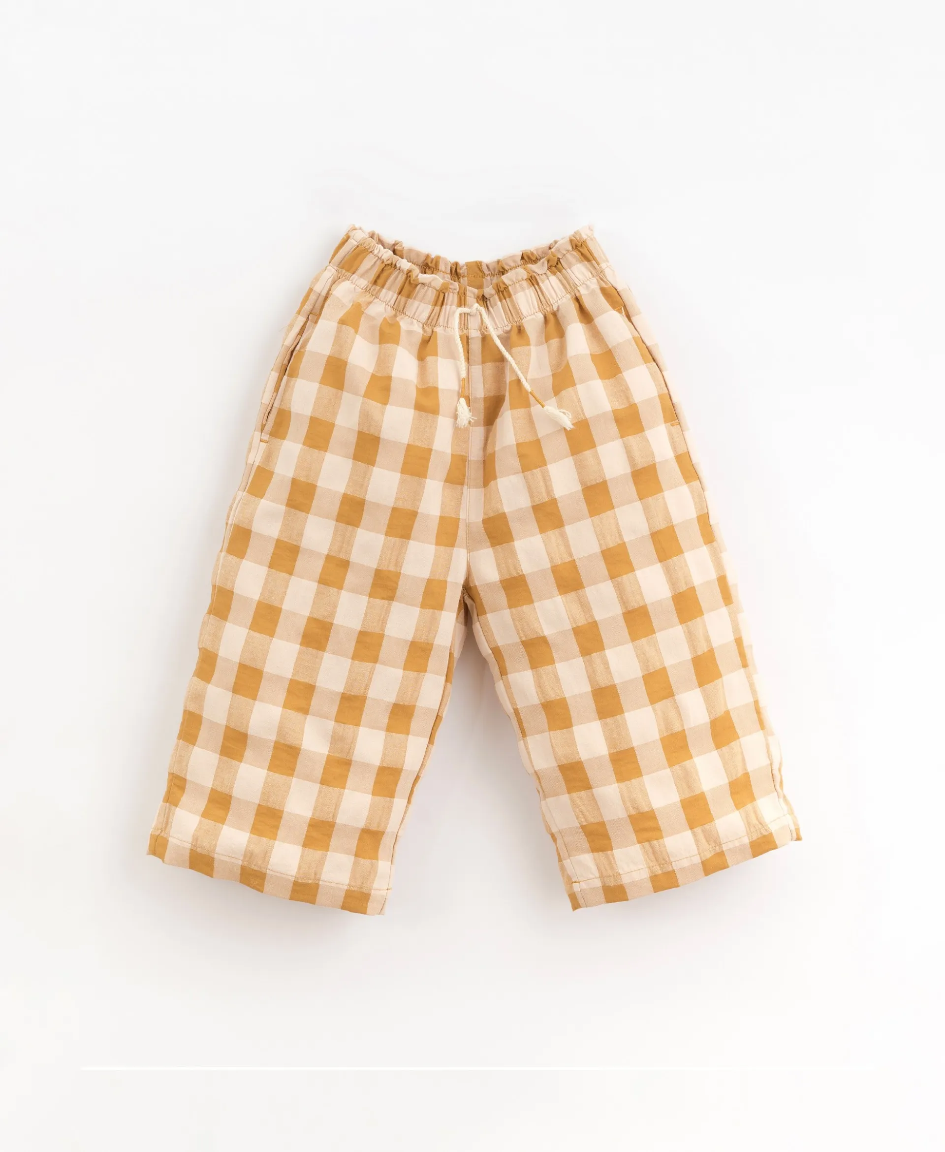 Pantalón de tela con estampado vichy | Organic Care