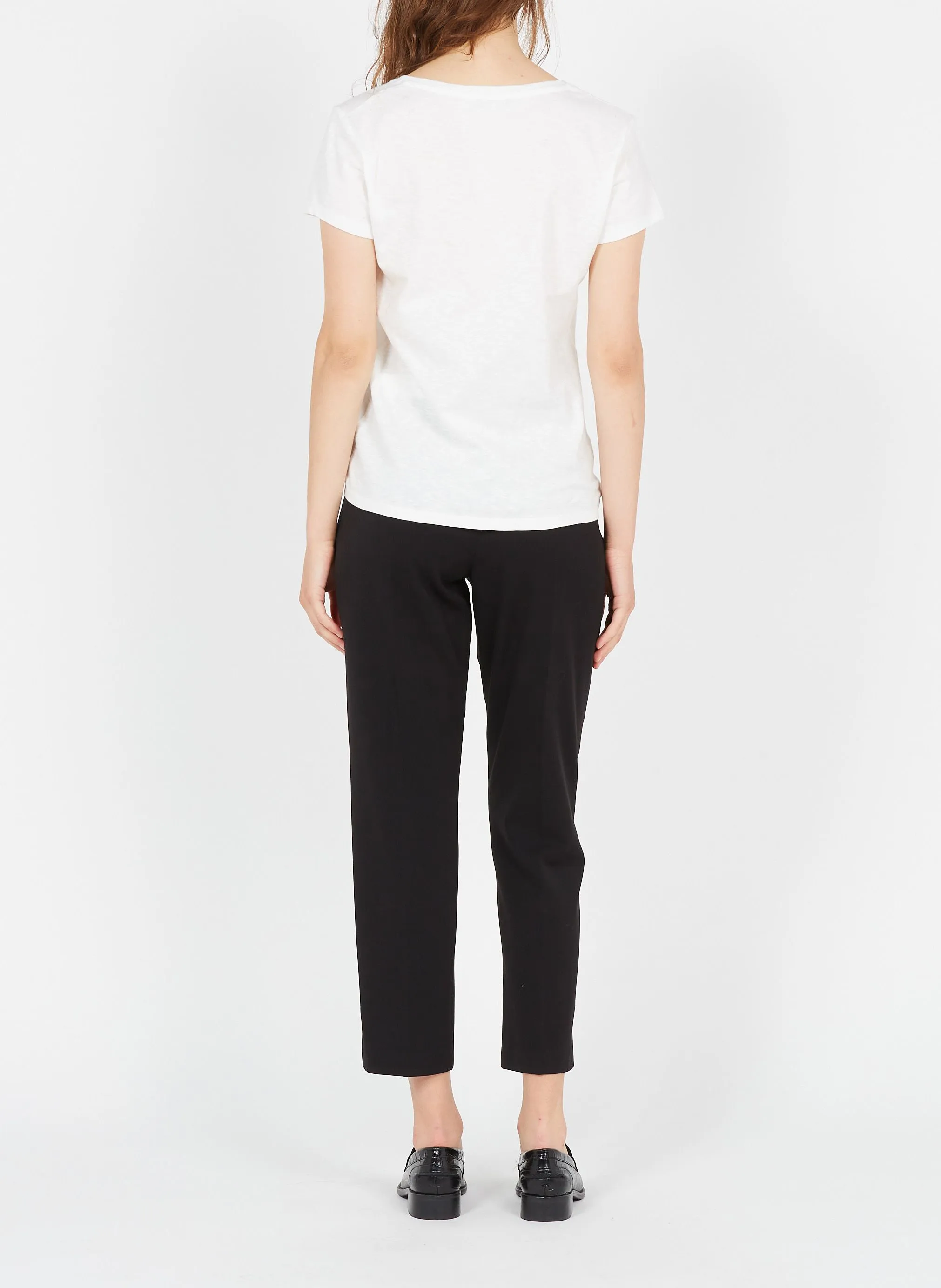 Pantalón recto en negro
